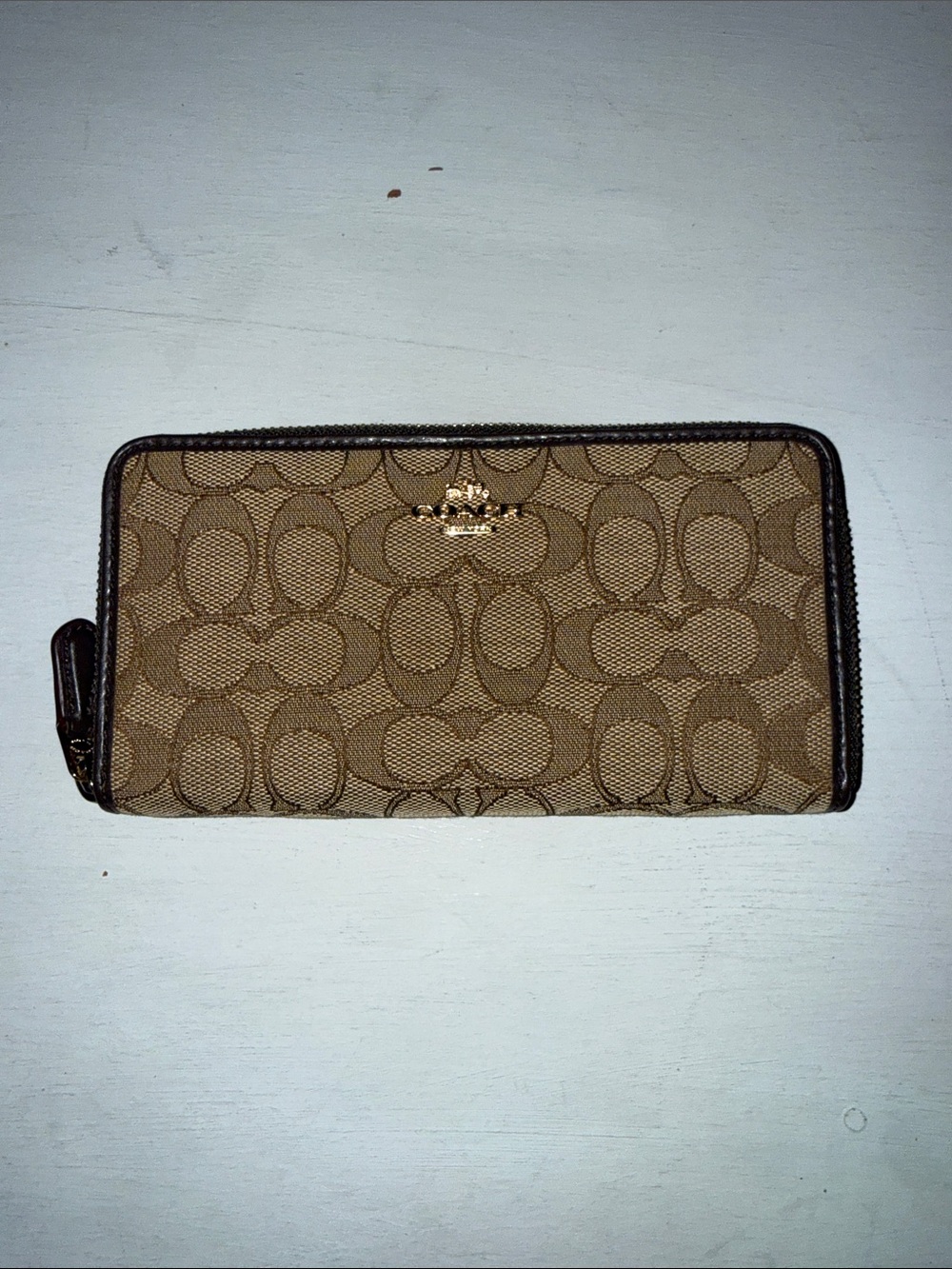 COACH Boxed Slim Accordion Zip Wallet